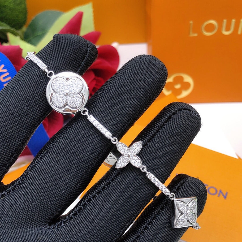 Louis Vuitton Silver-Tone Monogram Crystal Accent Bracelet - album image 5