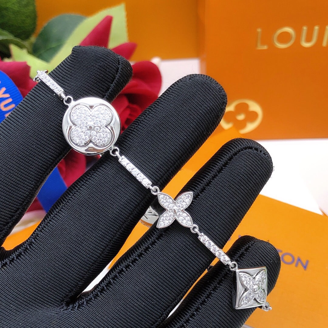 Louis Vuitton Silver-Tone Monogram Crystal Accent Bracelet - album image 5