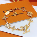 Louis Vuitton Gold-Tone Monogram Openwork Crystal Accent Bracelet - album image 1