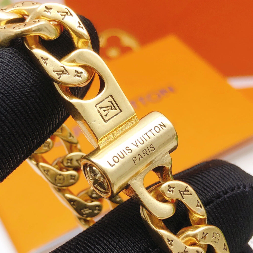 Louis Vuitton Gold-Tone Chunky Cuban Link Bracelet - album image 5