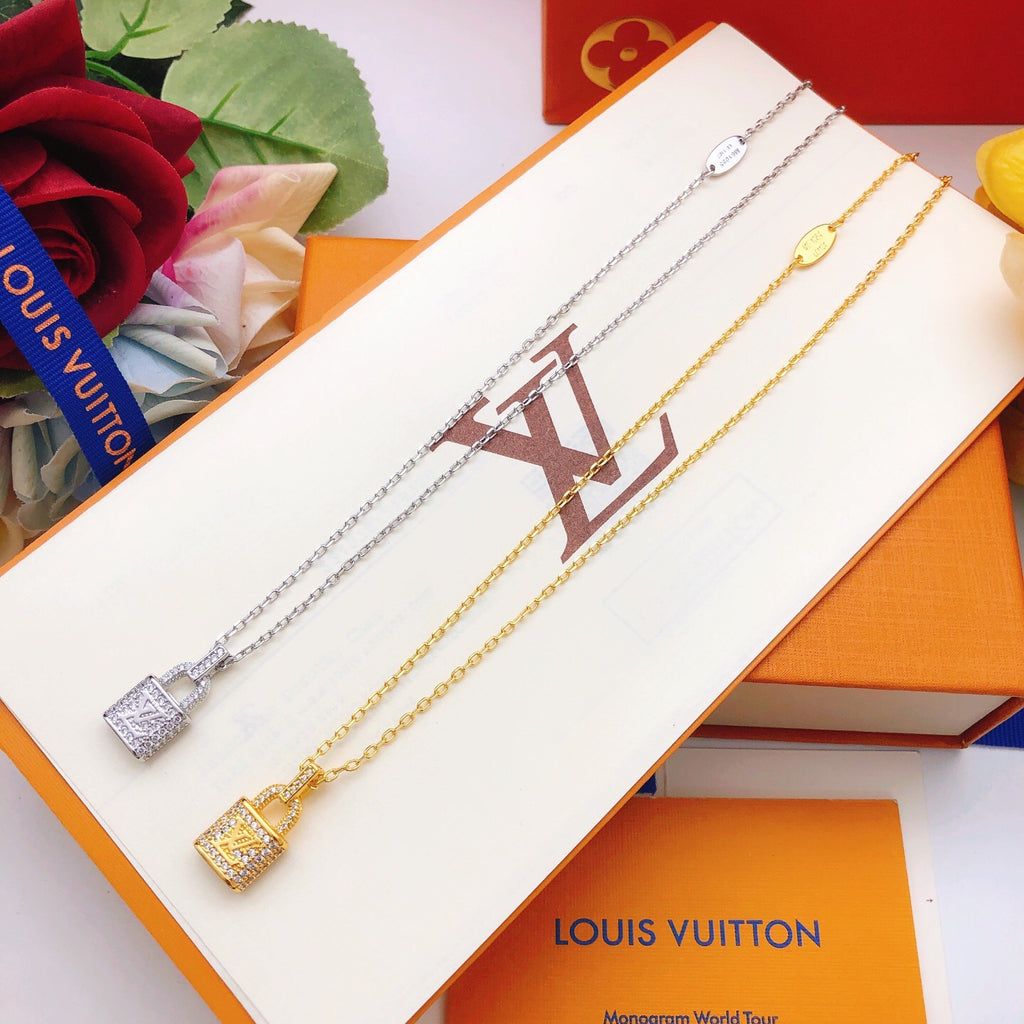 Louis Vuitton Padlock Crystal Accent Necklace - album image 5