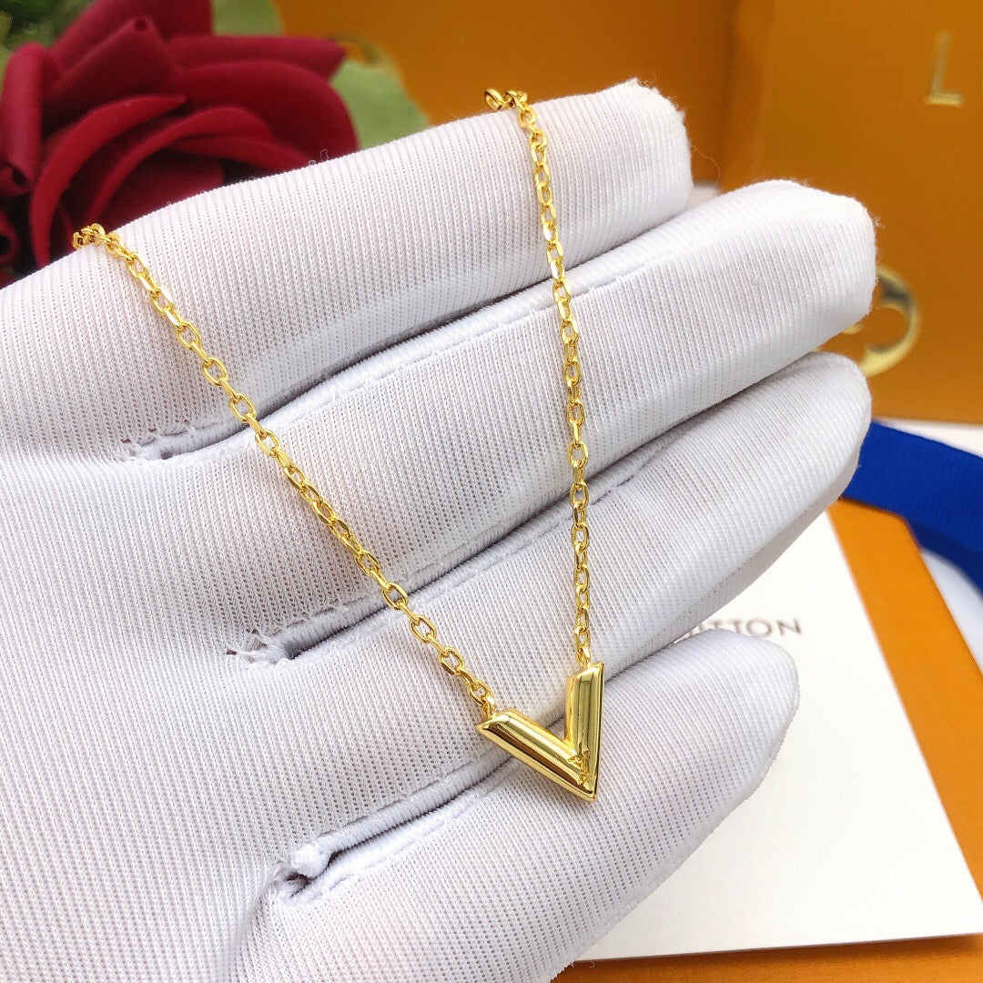 Louis Vuitton V Letter Polished Necklace - album image 5