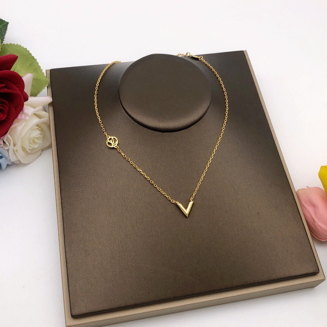 Louis Vuitton V Letter Polished Necklace - album image 7