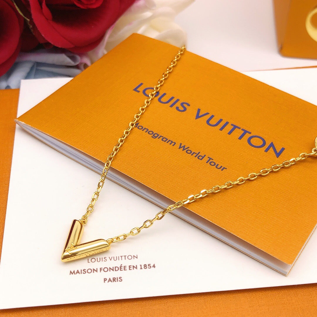Louis Vuitton V Letter Polished Necklace - album image 2