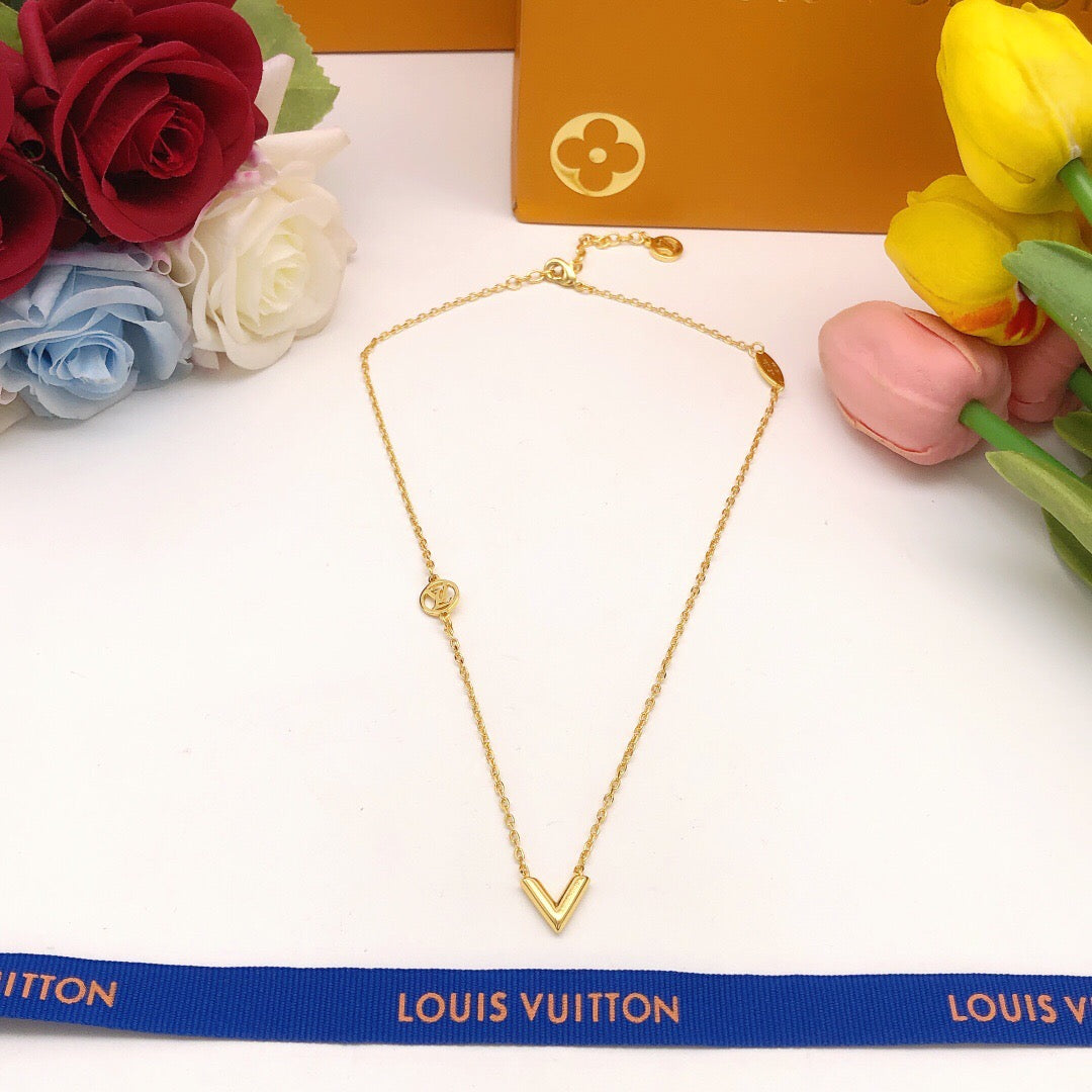 Louis Vuitton V Letter Polished Necklace - album image 6