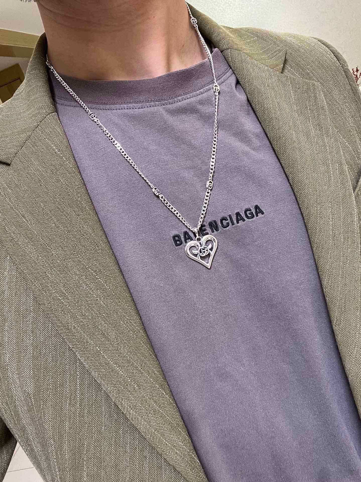 Gucci Anger Forest Interlocking G Antiqued Chain Necklace - album image 9