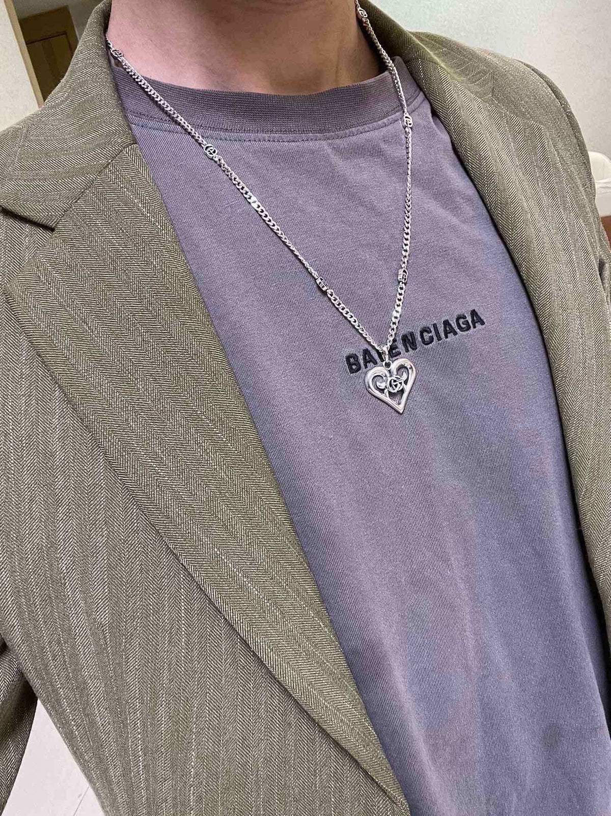 Gucci Anger Forest Interlocking G Antiqued Chain Necklace - album image 3