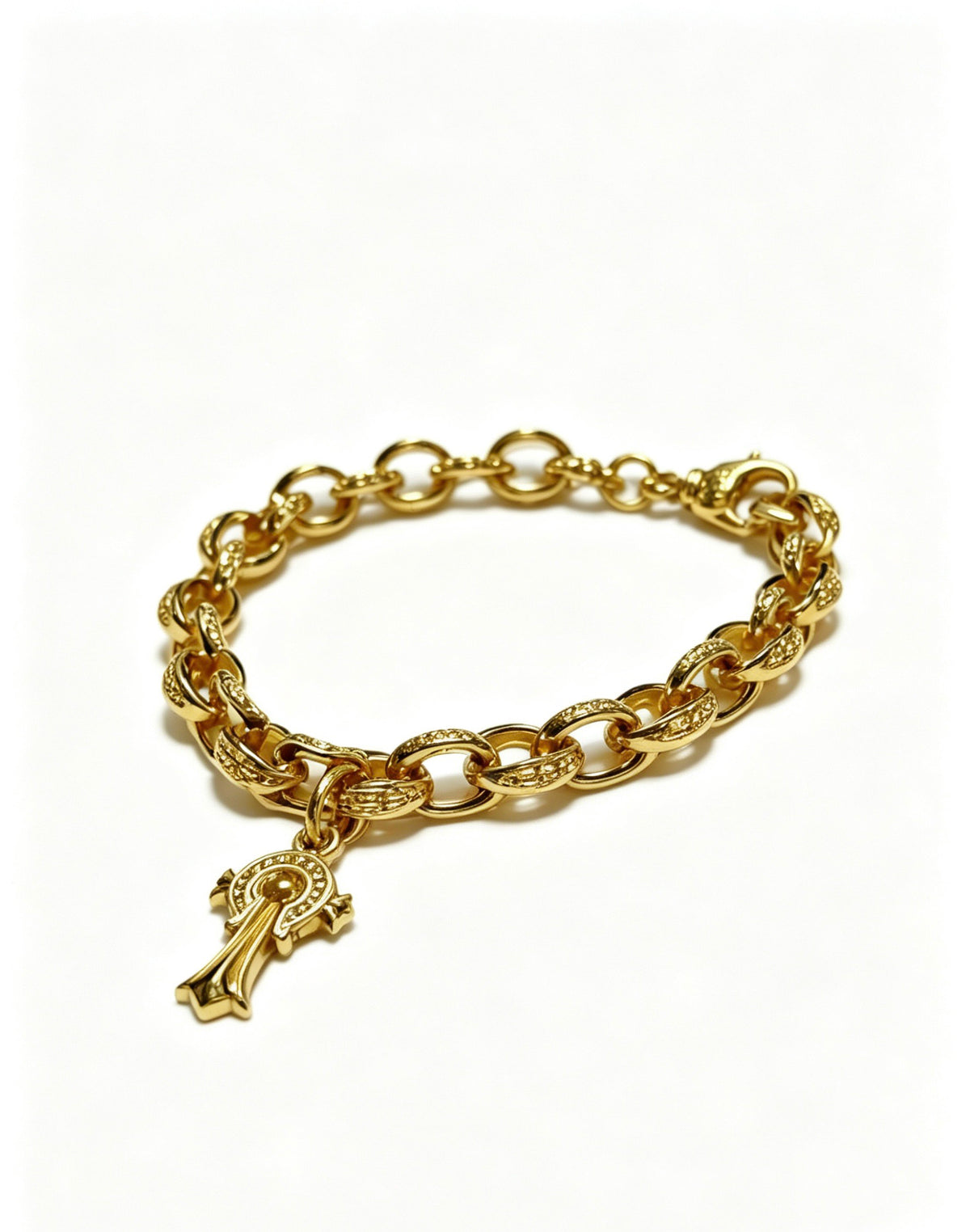 Chrome Hearts Cross Fleur-de-Lis Antiqued Polished Bracelet - album image 4