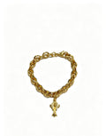 Chrome Hearts Cross Fleur-de-Lis Antiqued Polished Bracelet - album image 1