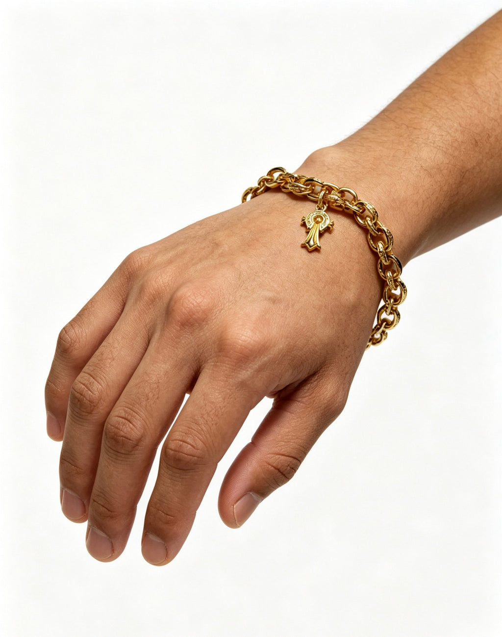 Chrome Hearts Cross Fleur-de-Lis Antiqued Polished Bracelet - album image 8