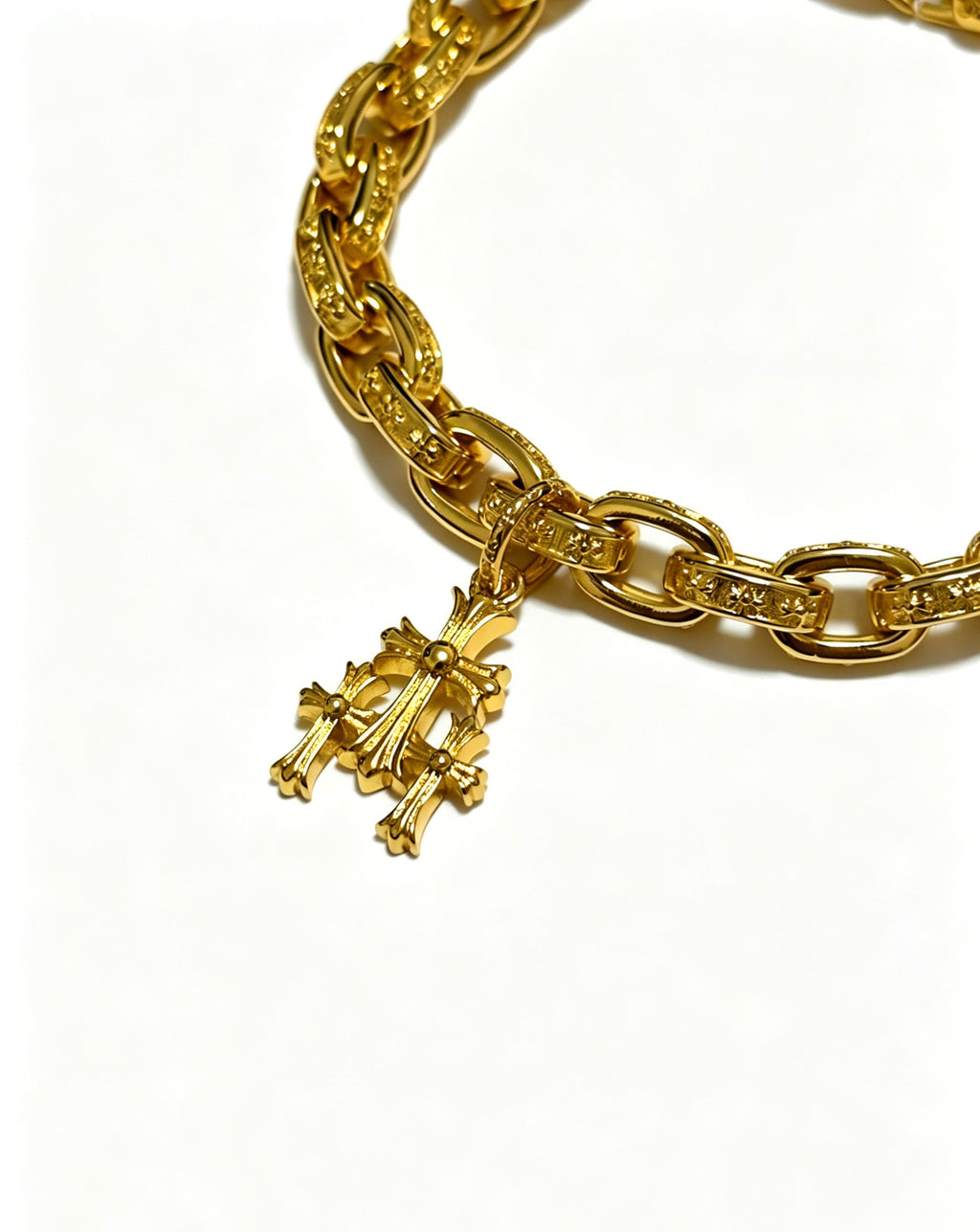 Chrome Hearts Cross Fleur-de-Lis Antiqued Polished Bracelet - album image 6