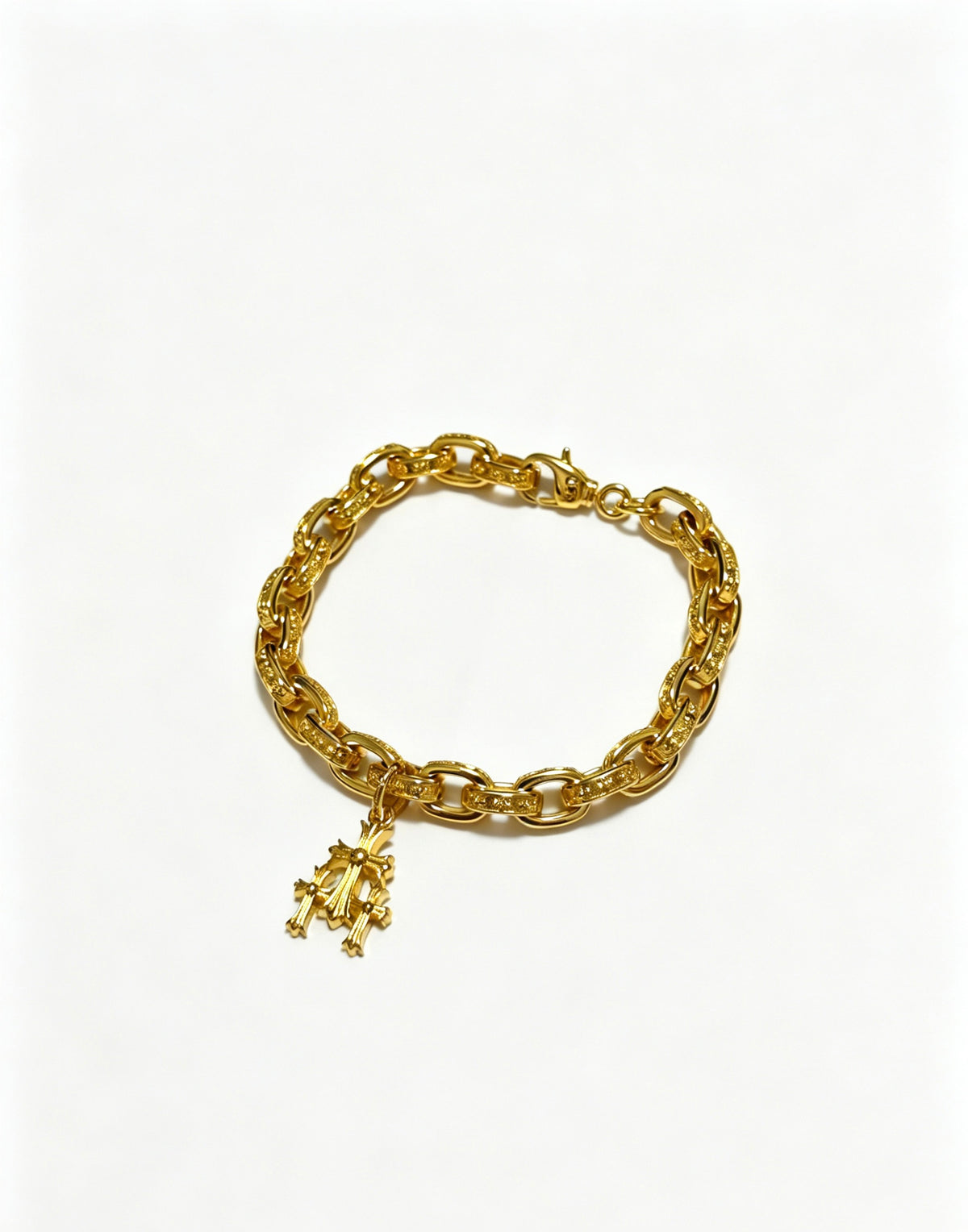 Chrome Hearts Cross Fleur-de-Lis Antiqued Polished Bracelet - album image 1