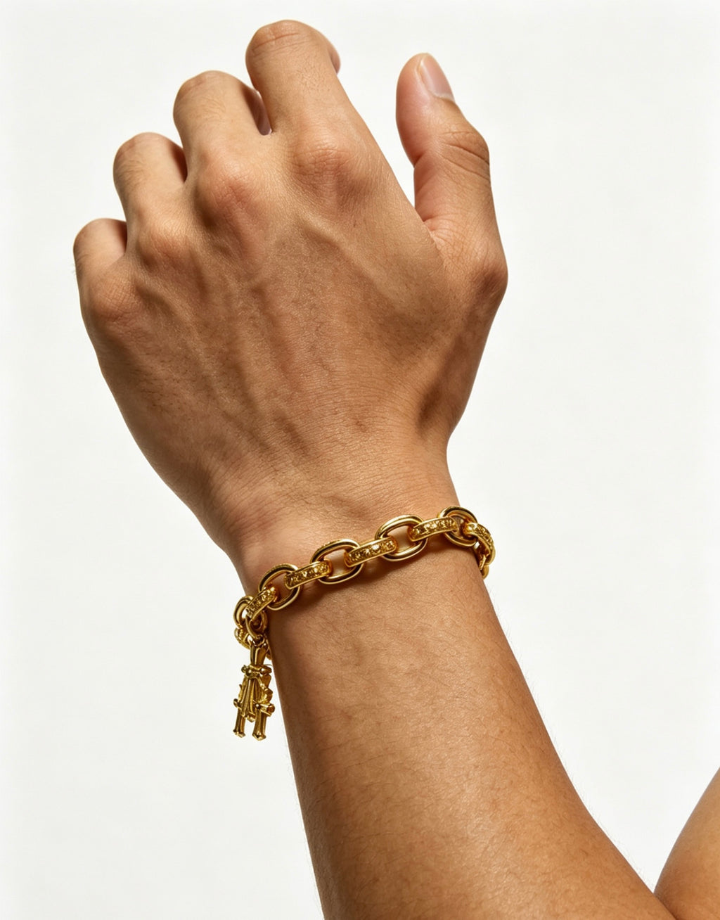 Chrome Hearts Cross Fleur-de-Lis Antiqued Polished Bracelet - album image 7