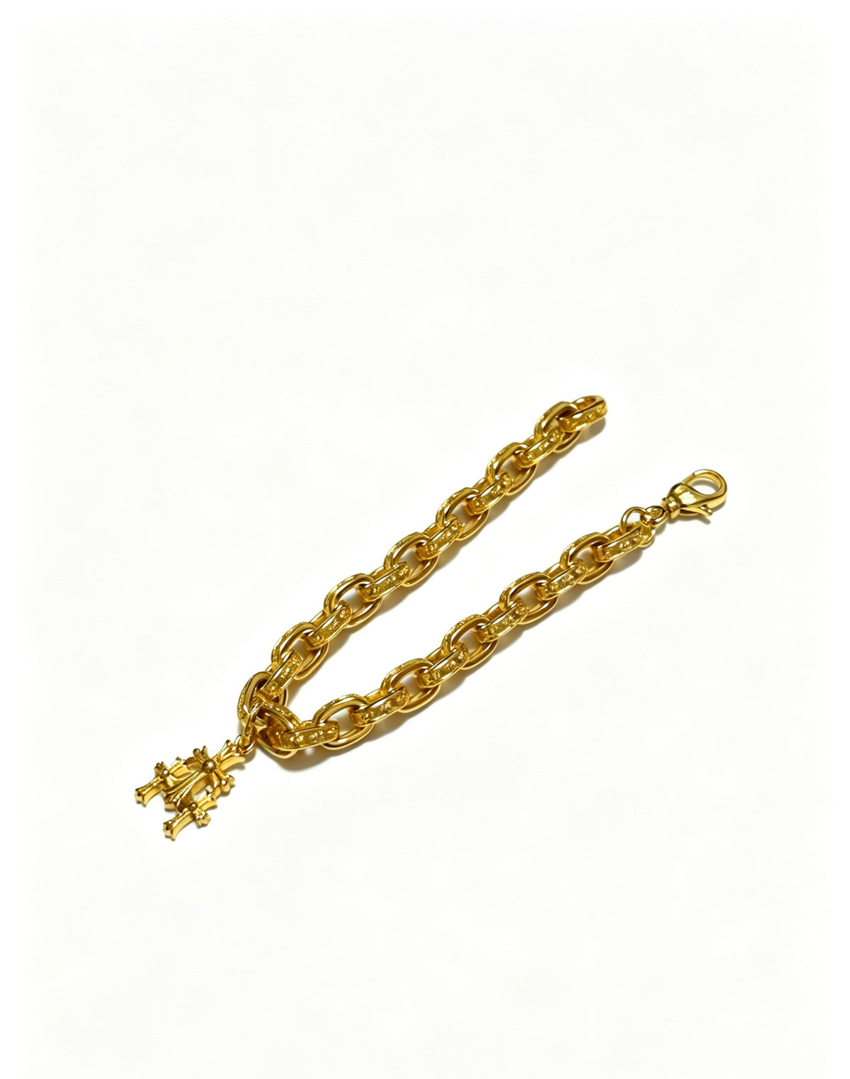 Chrome Hearts Gold-Tone Petite Cross Wrist Chain - album image 5