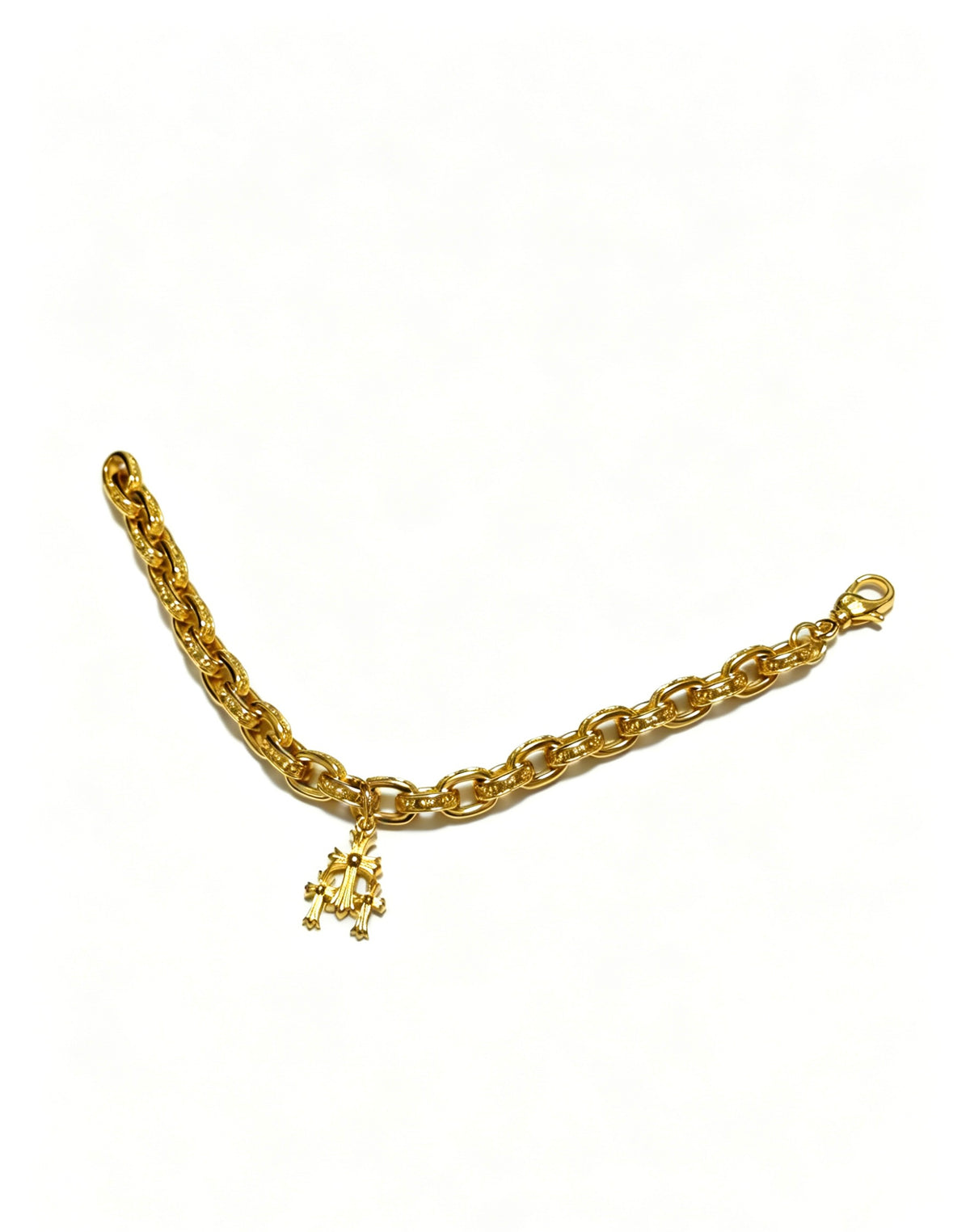 Chrome Hearts Cross Fleur-de-Lis Antiqued Polished Bracelet - album image 4