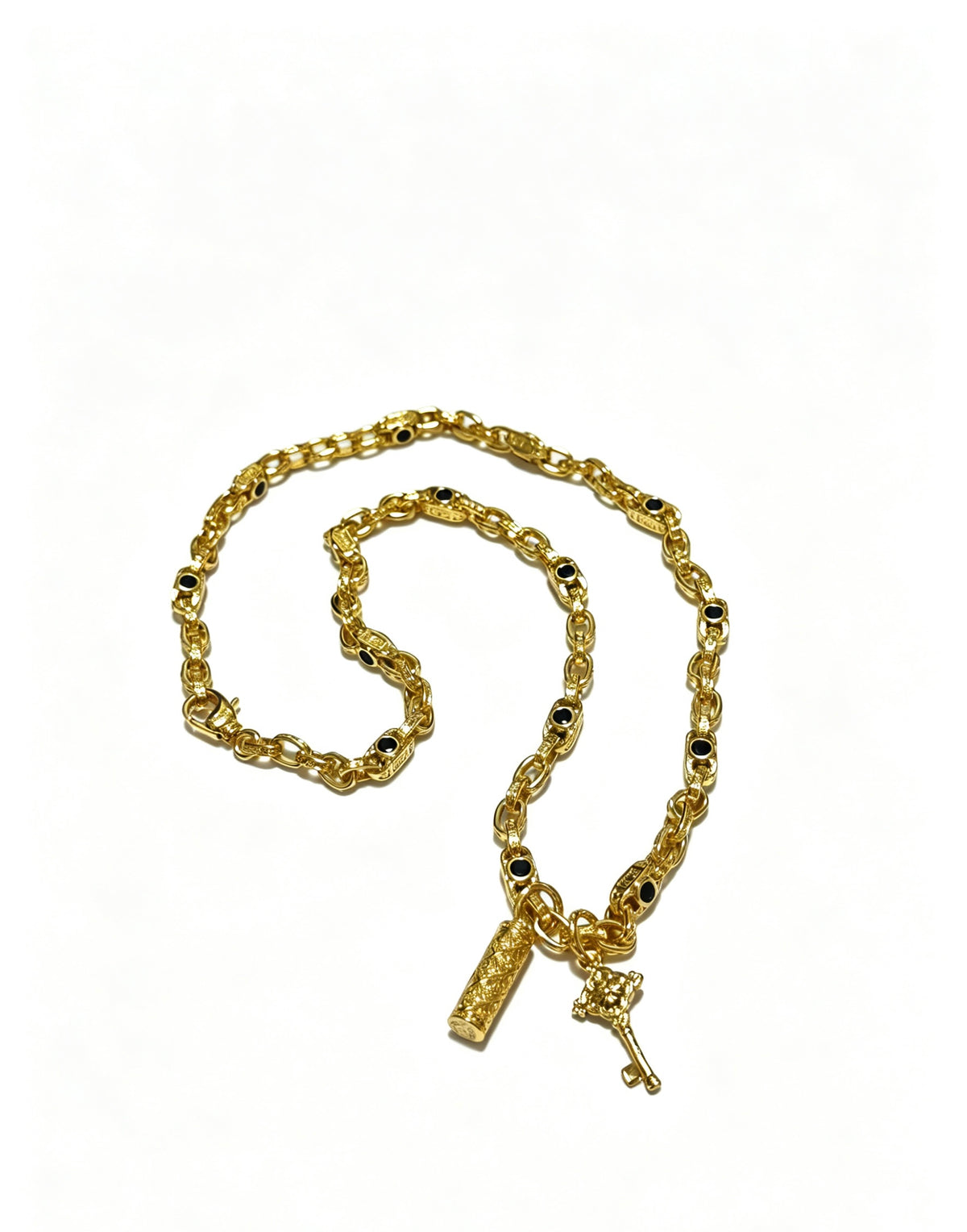 Chrome Hearts Cross Fleur-de-Lis Pendant Antiqued Necklace - album image 2