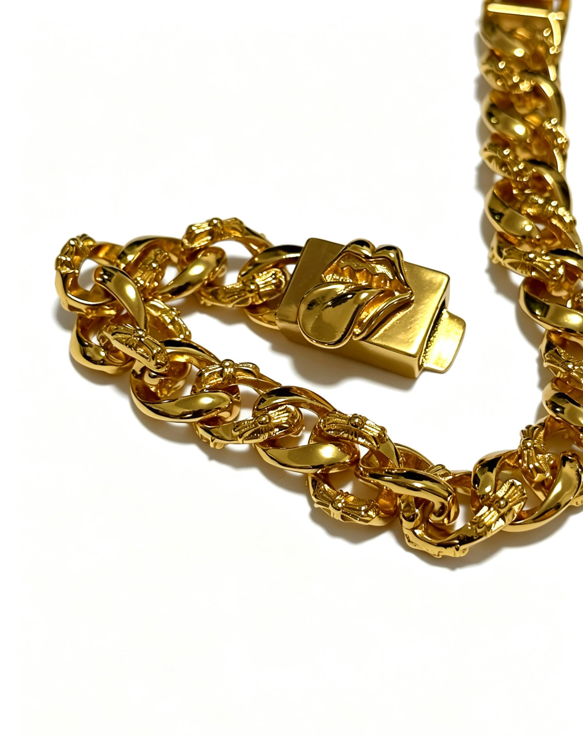 Chrome Hearts Gold-Tone Heavy Curb Bracelet - album image 6