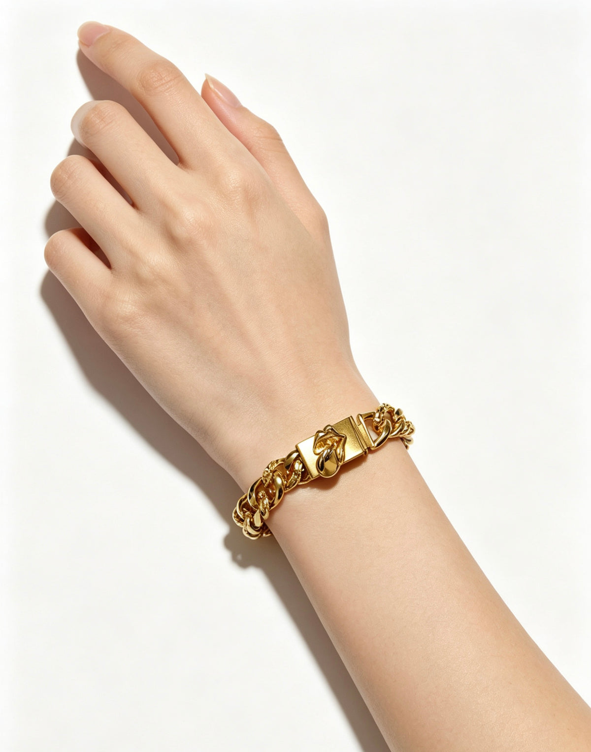 Chrome Hearts Gold-Tone Heavy Curb Bracelet - album image 7