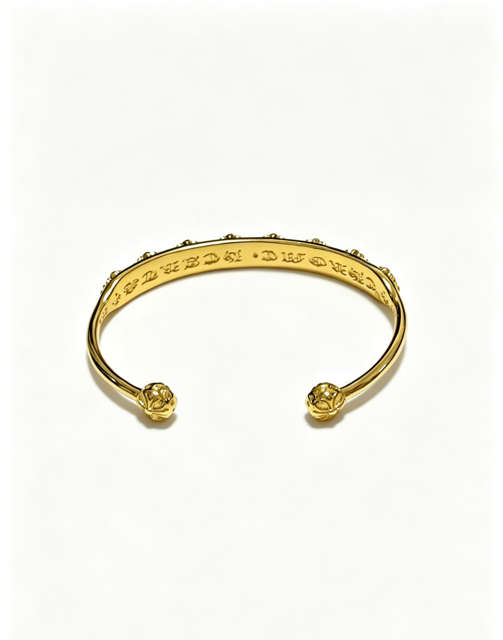 Chrome Hearts Gold-Tone Engraved Ball End Cuff - album image 6