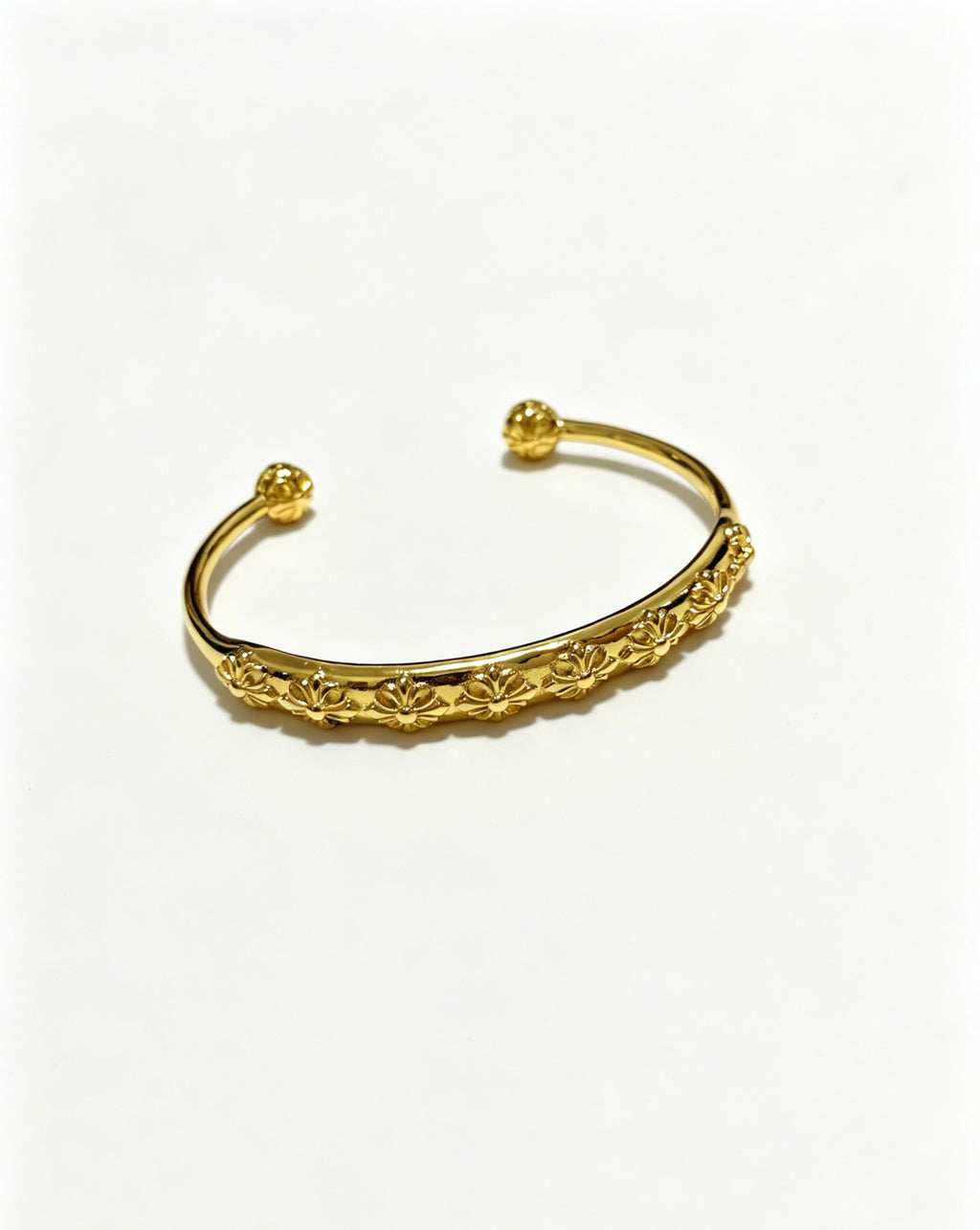 Chrome Hearts Gold-Tone Engraved Ball End Cuff - album image 4