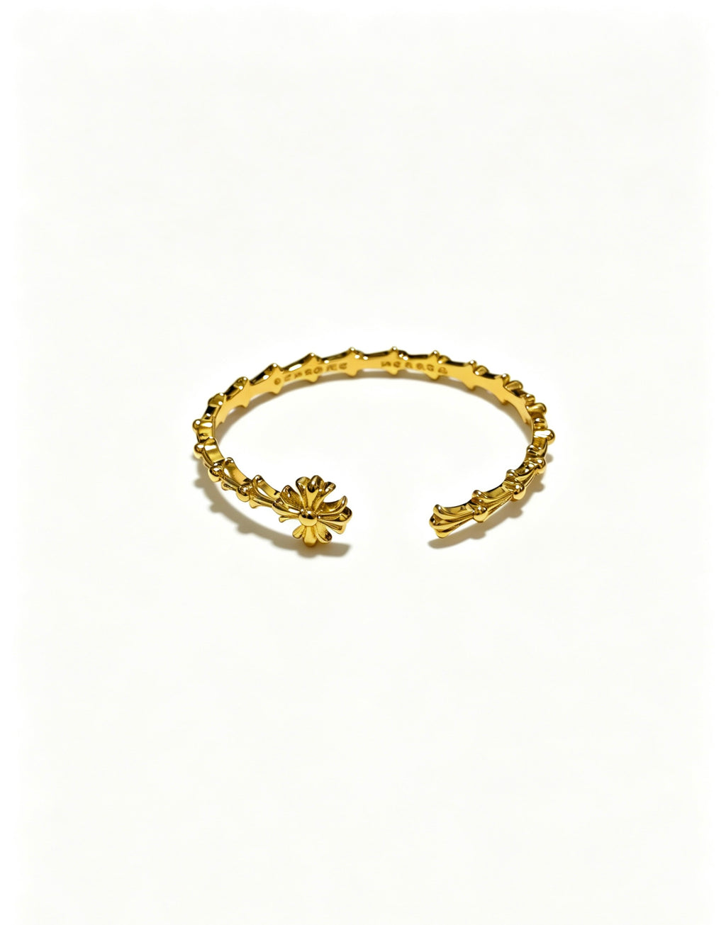 Chrome Hearts Gold-Tone Cross End Open Cuff - album image 6
