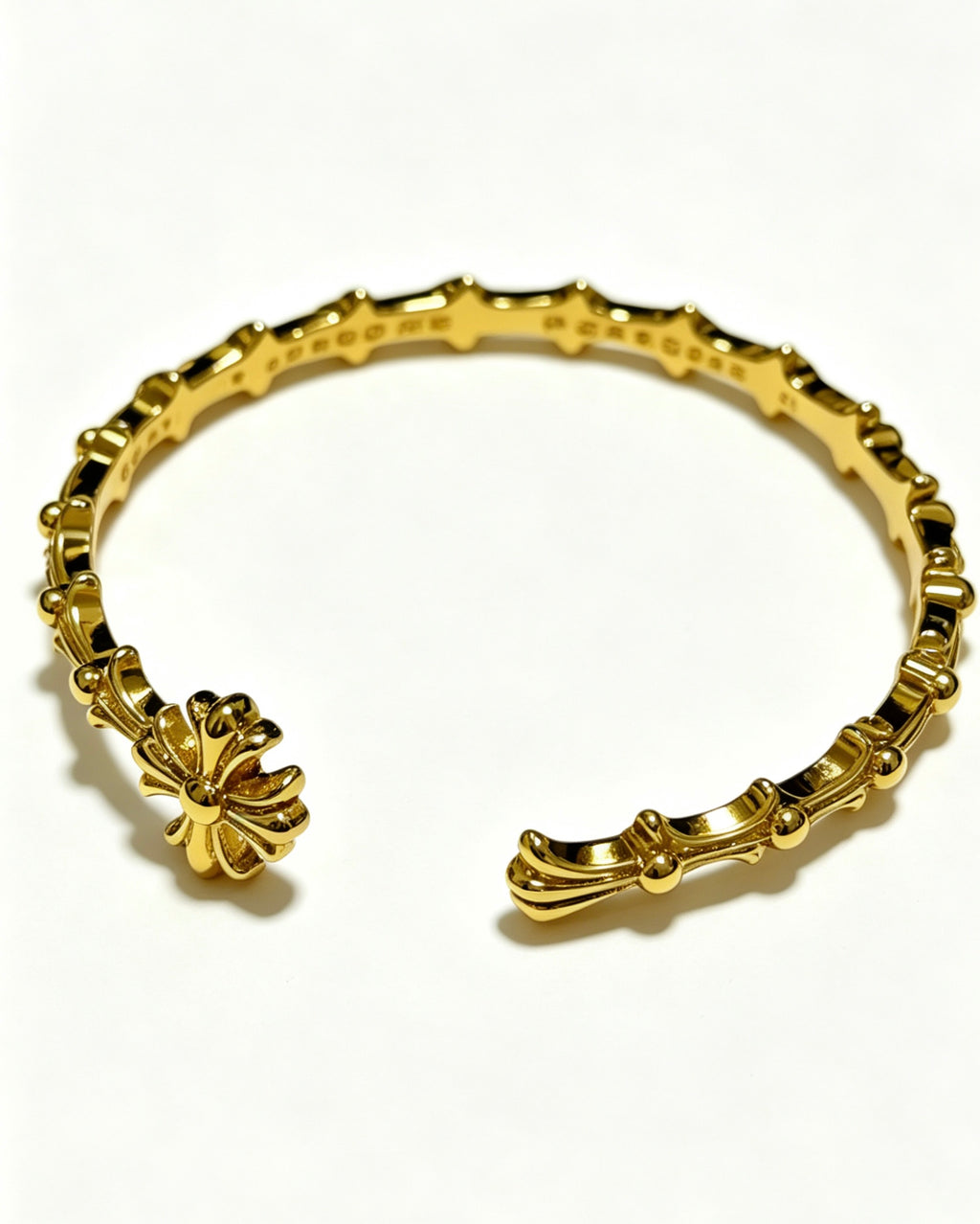 Chrome Hearts Gold-Tone Cross End Open Cuff - album image 2