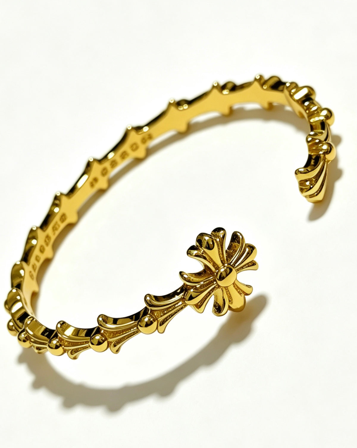 Chrome Hearts Gold-Tone Cross End Open Cuff - album image 1