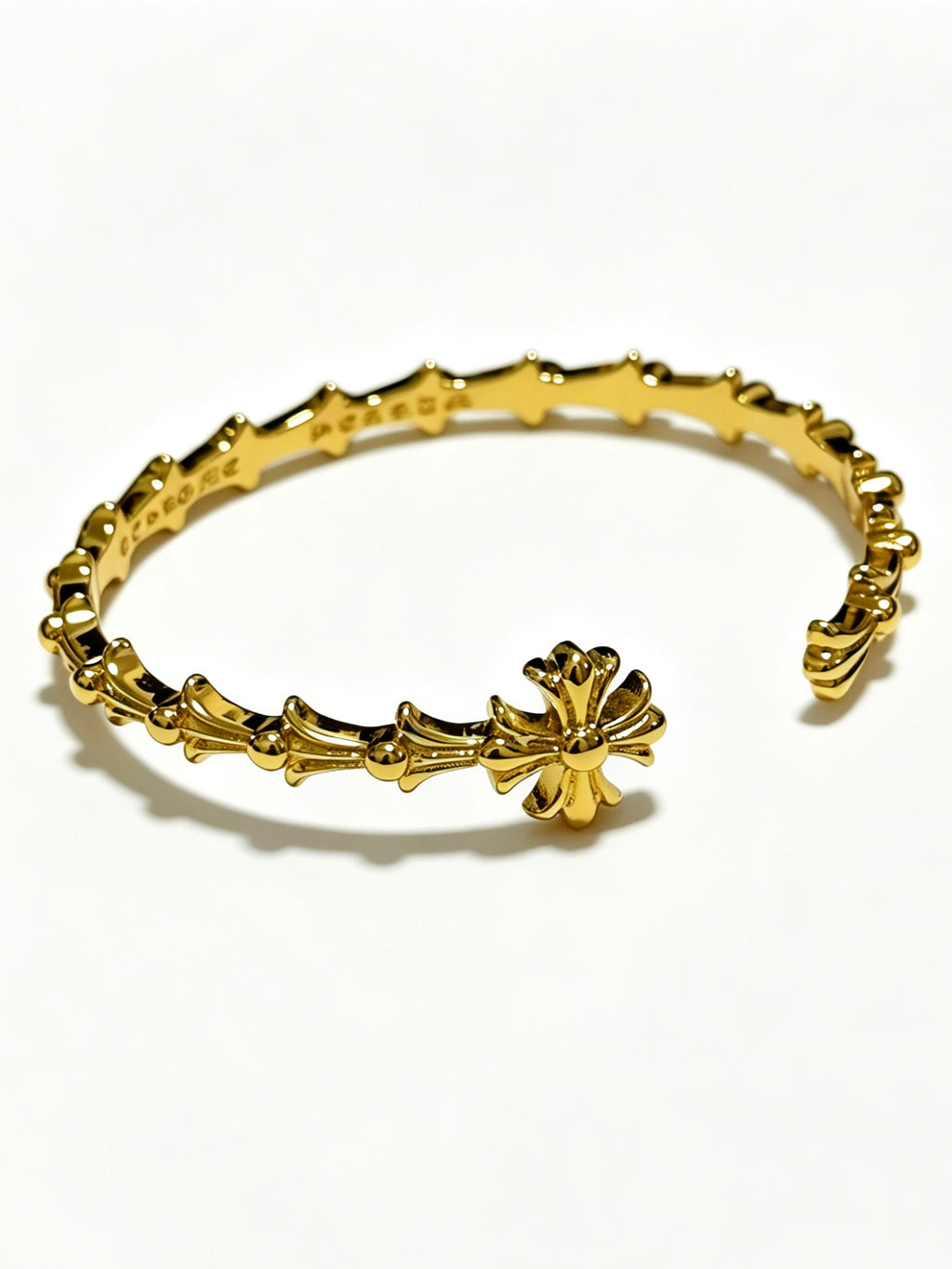 Chrome Hearts Gold-Tone Cross End Open Cuff - album image 3