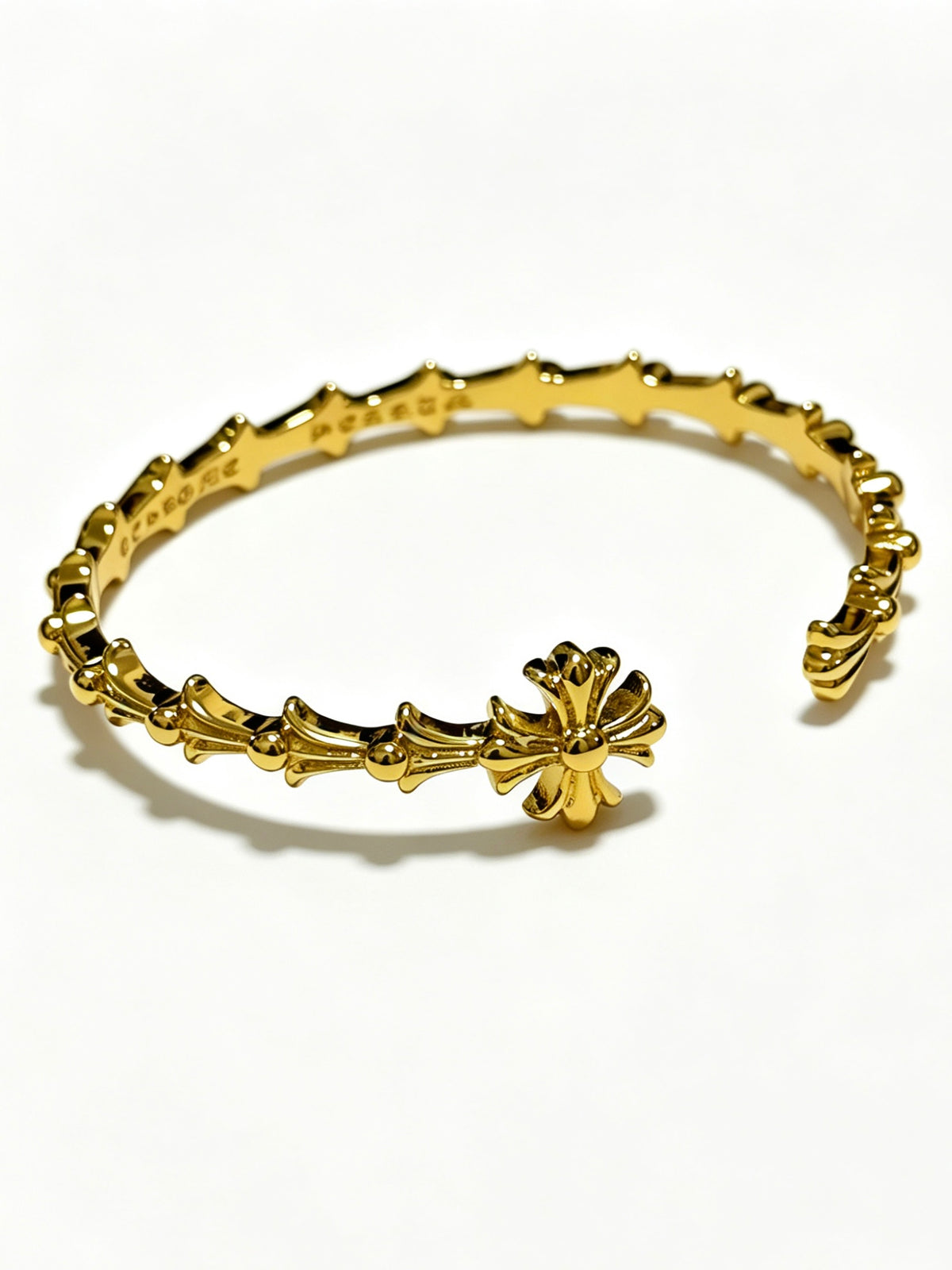 Chrome Hearts Gold-Tone Cross End Open Cuff - album image 3