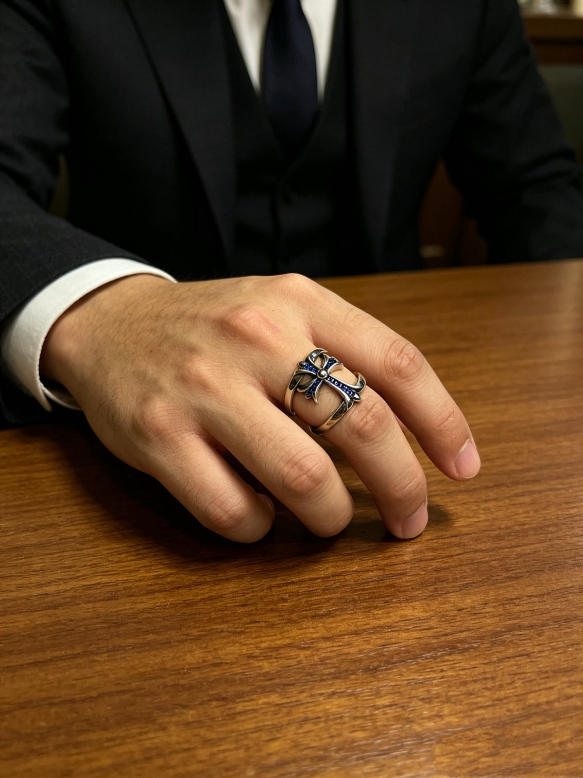 Chrome Hearts Openwork Cross Top Ring - album image 8