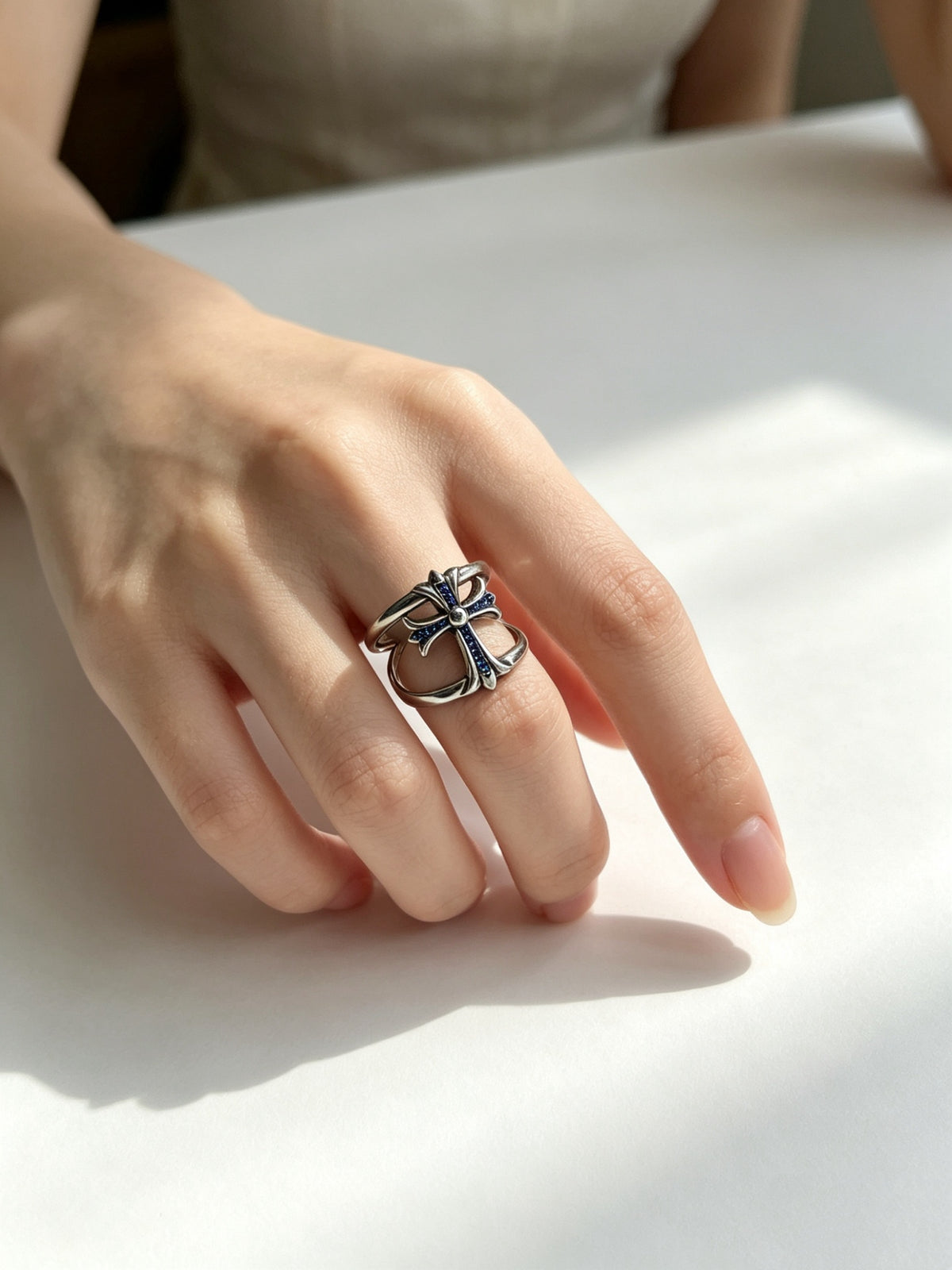 Chrome Hearts Openwork Cross Top Ring - album image 7