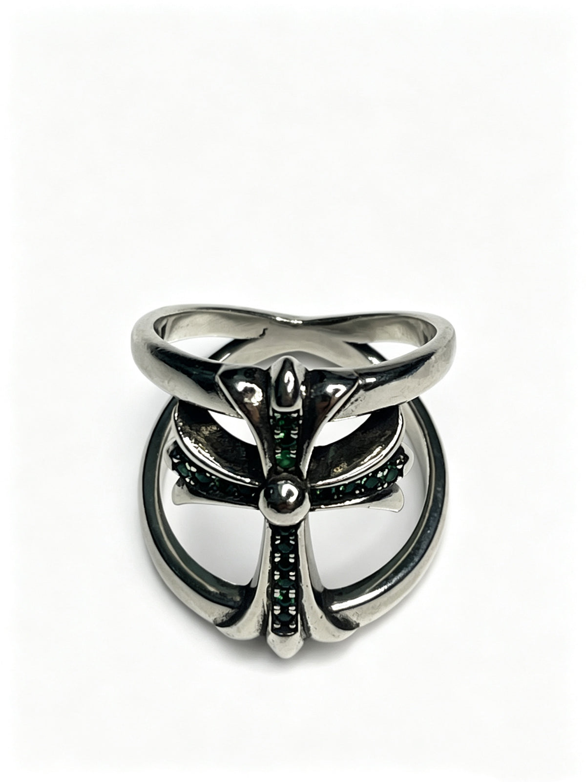 Chrome Hearts Raised Cross Open Band Ring - album image 5