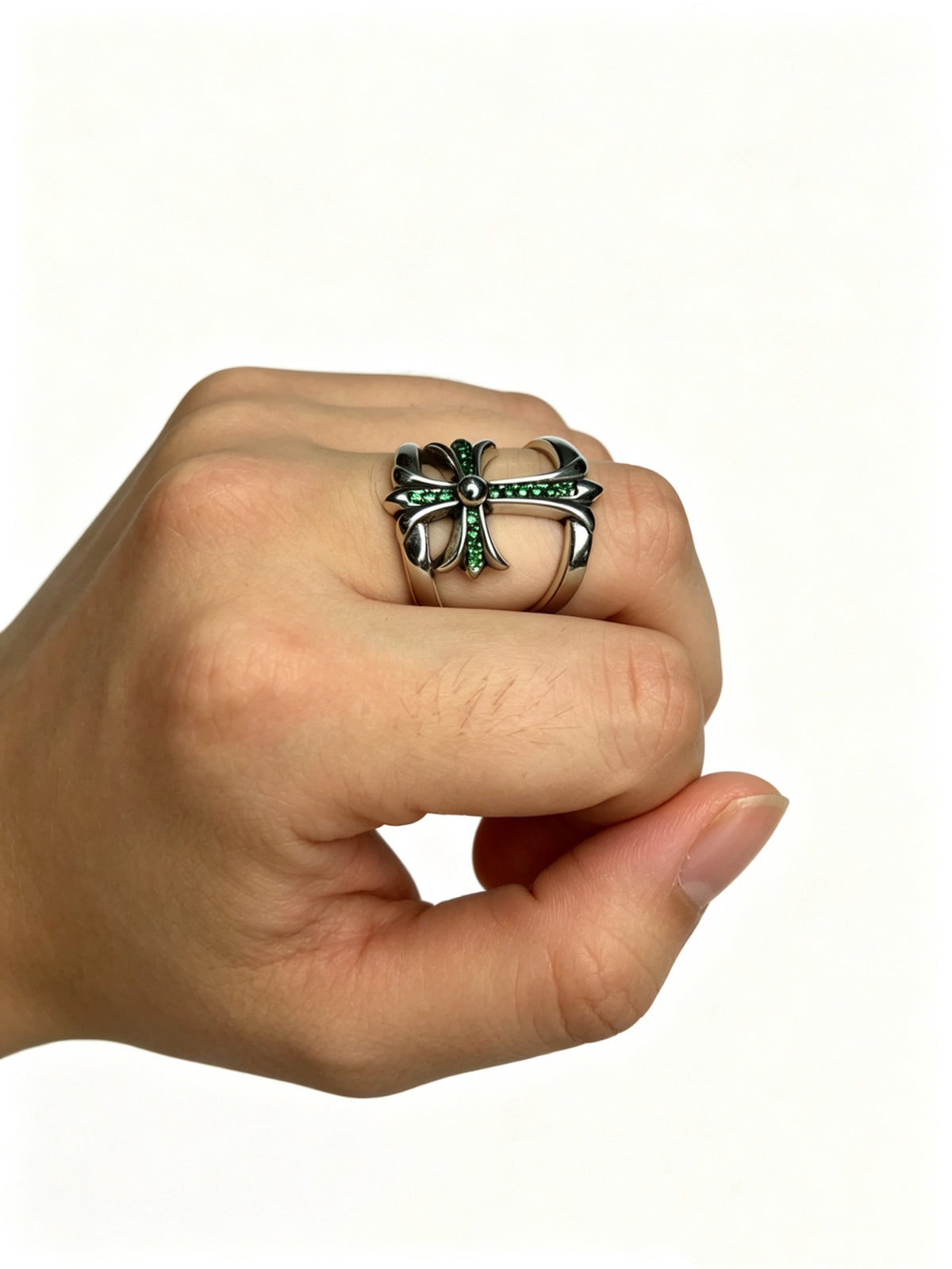 Chrome Hearts Raised Cross Open Band Ring - album image 8