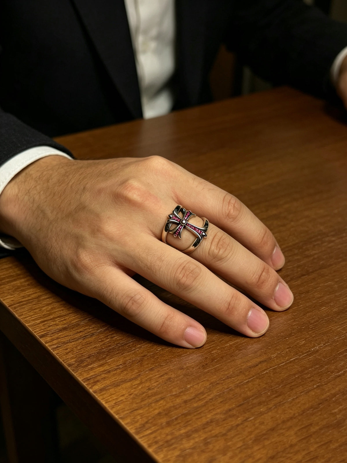 Chrome Hearts Sculpted Cross Ring Assortment - album image 8