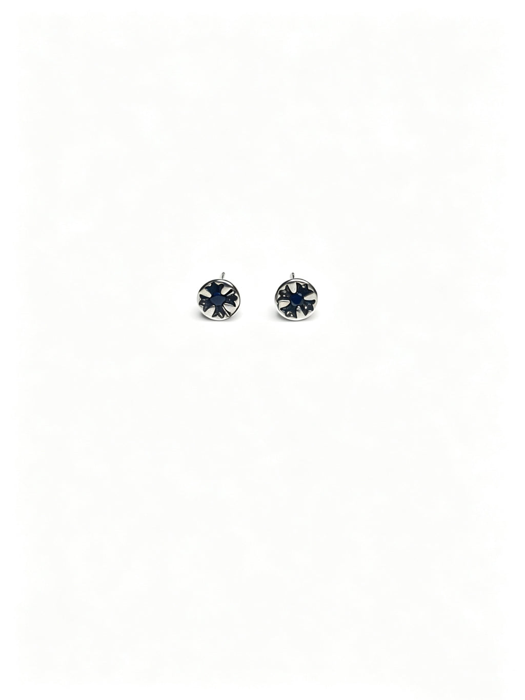 Chrome Hearts Dark Center Cross Stud Earrings - album image 6