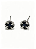Chrome Hearts Dark Center Cross Stud Earrings - album image 1