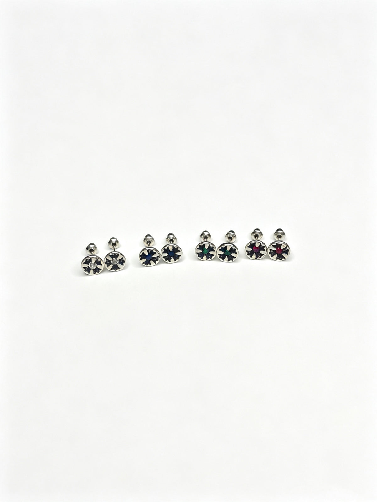 Chrome Hearts Dark Center Cross Stud Earrings - album image 10
