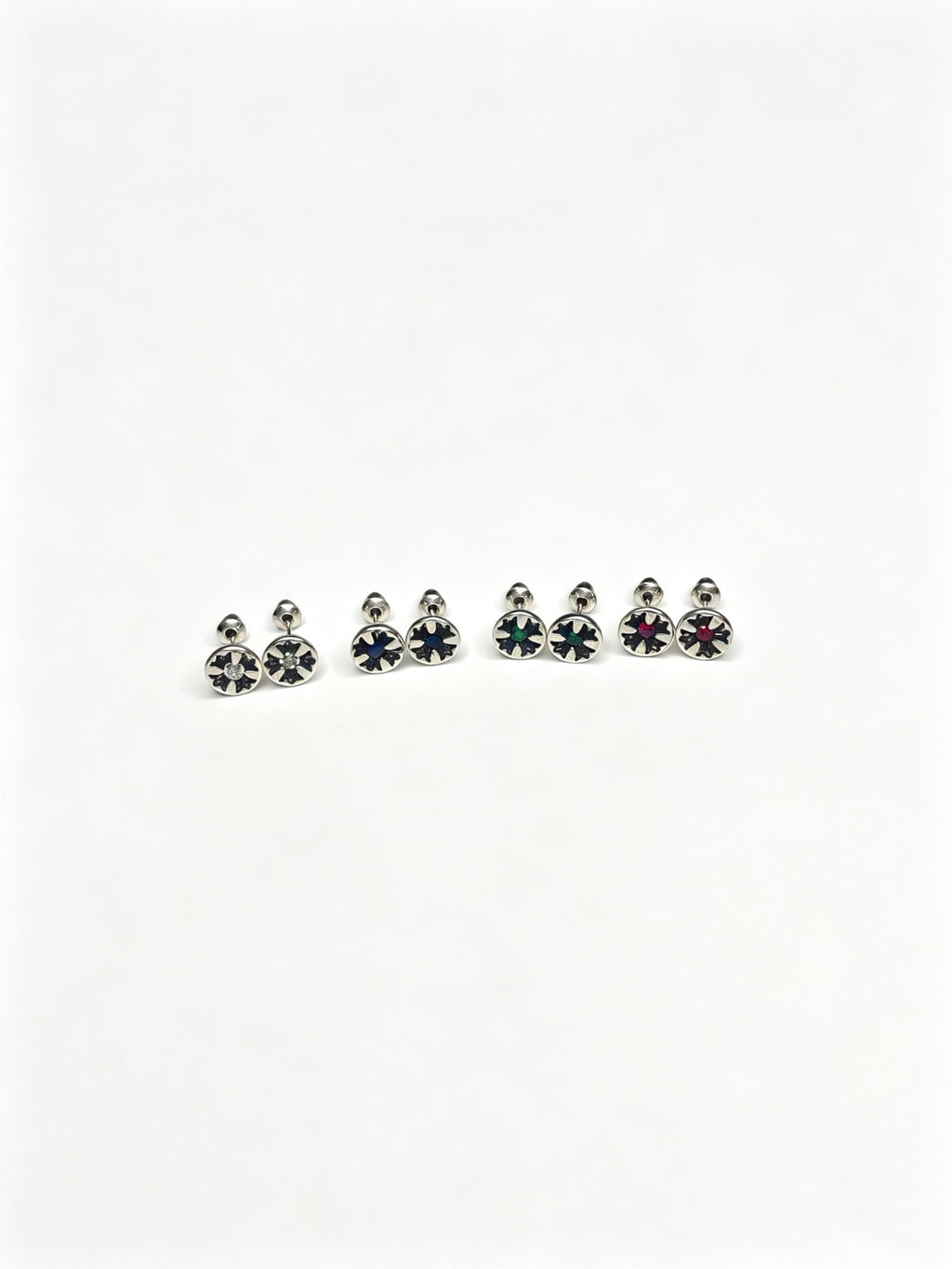 Chrome Hearts Flared Cross Round Stud Earrings - album image 9
