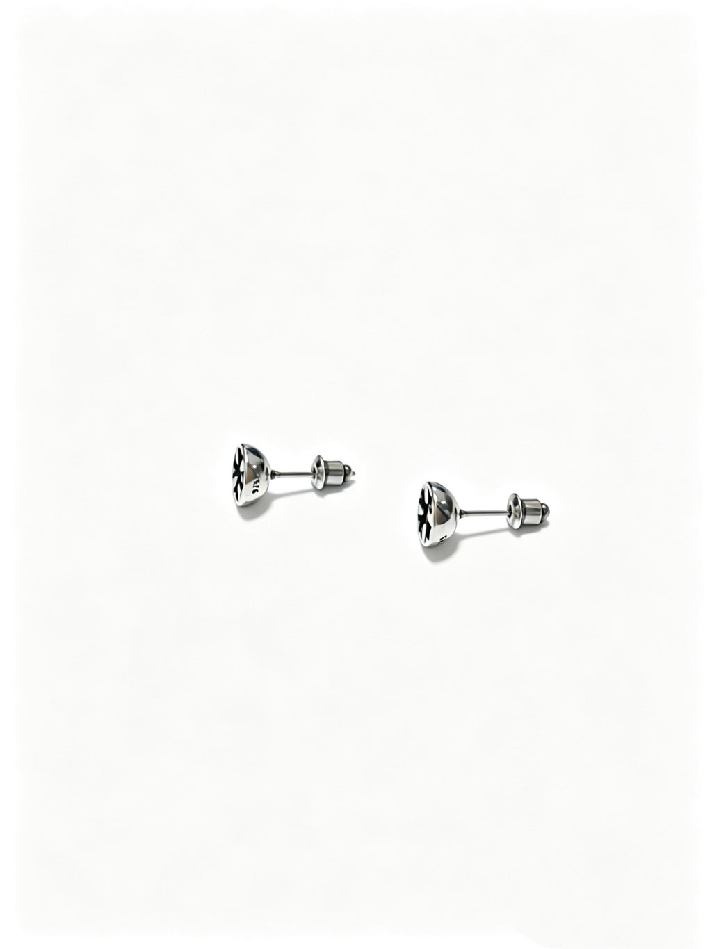 Chrome Hearts Green Accent Cross Stud Earrings - album image 5