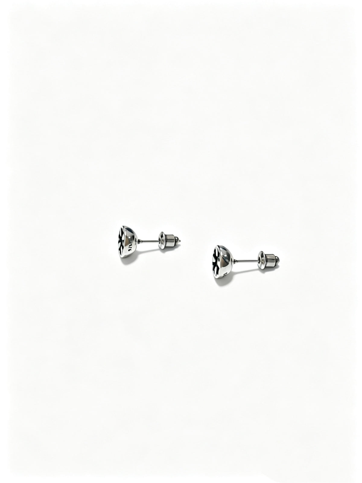 Chrome Hearts Green Accent Cross Stud Earrings - album image 5