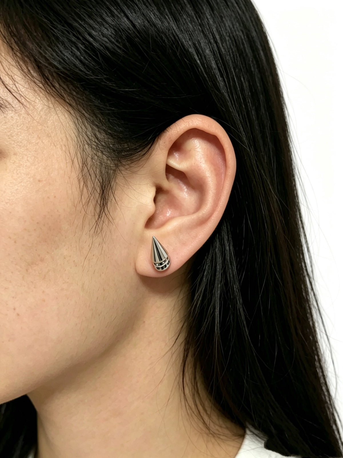 Chrome Hearts Petite Silver-Tone Motif Stud Earrings - album image 9