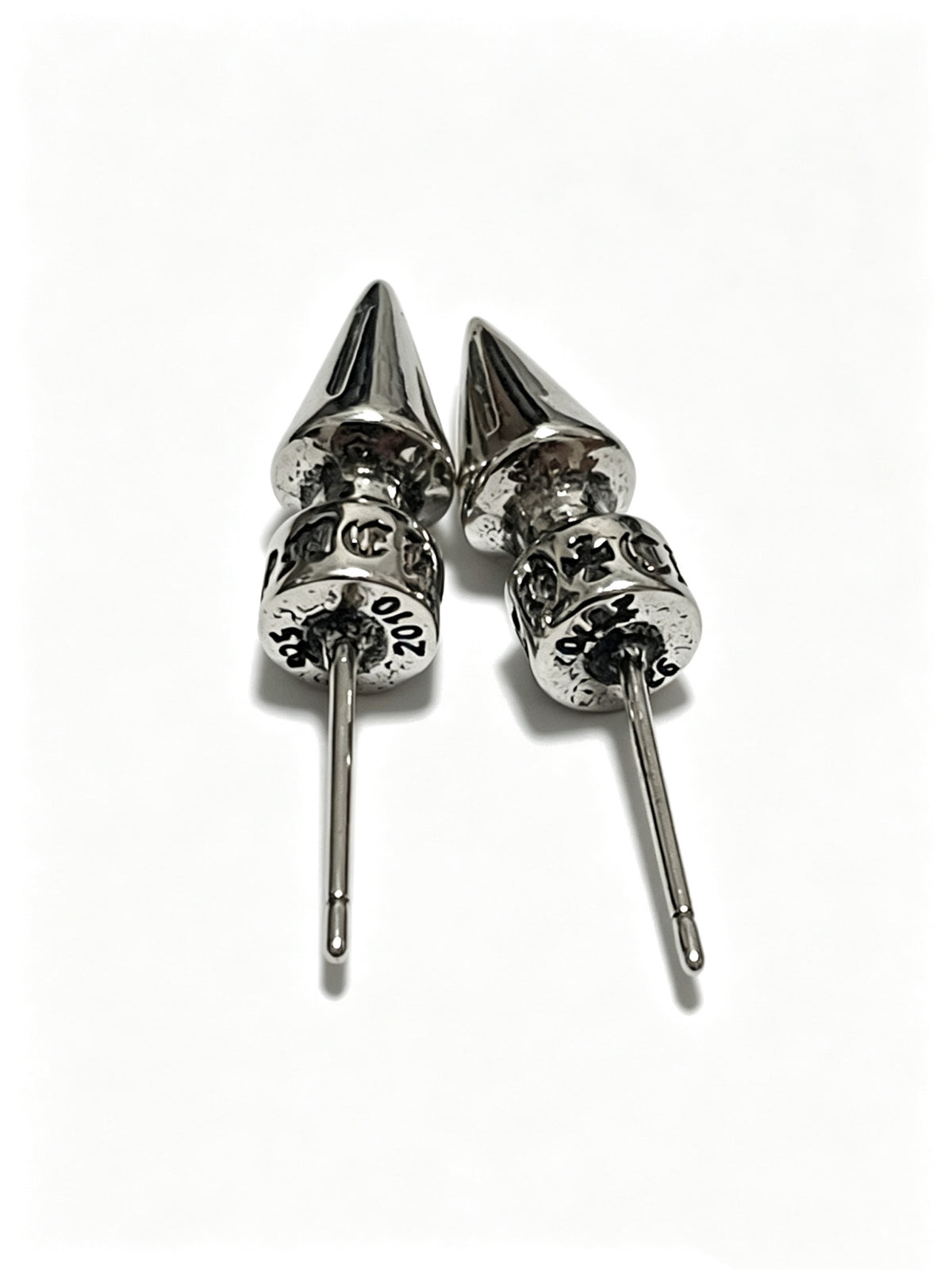 Chrome Hearts Petite Silver-Tone Motif Stud Earrings - album image 5
