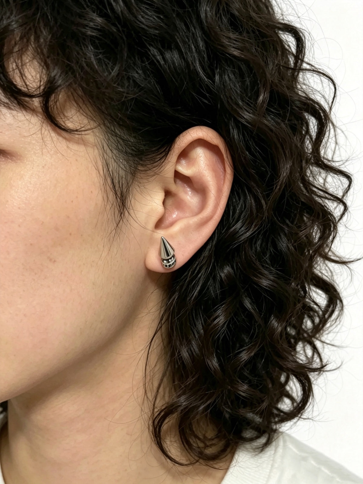 Chrome Hearts Petite Silver-Tone Motif Stud Earrings - album image 8