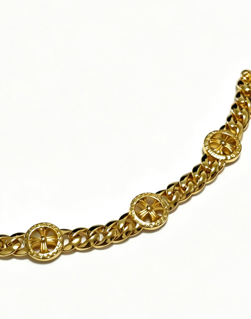Chrome Hearts Gold-Tone Double Medallion Bracelet - album image 2