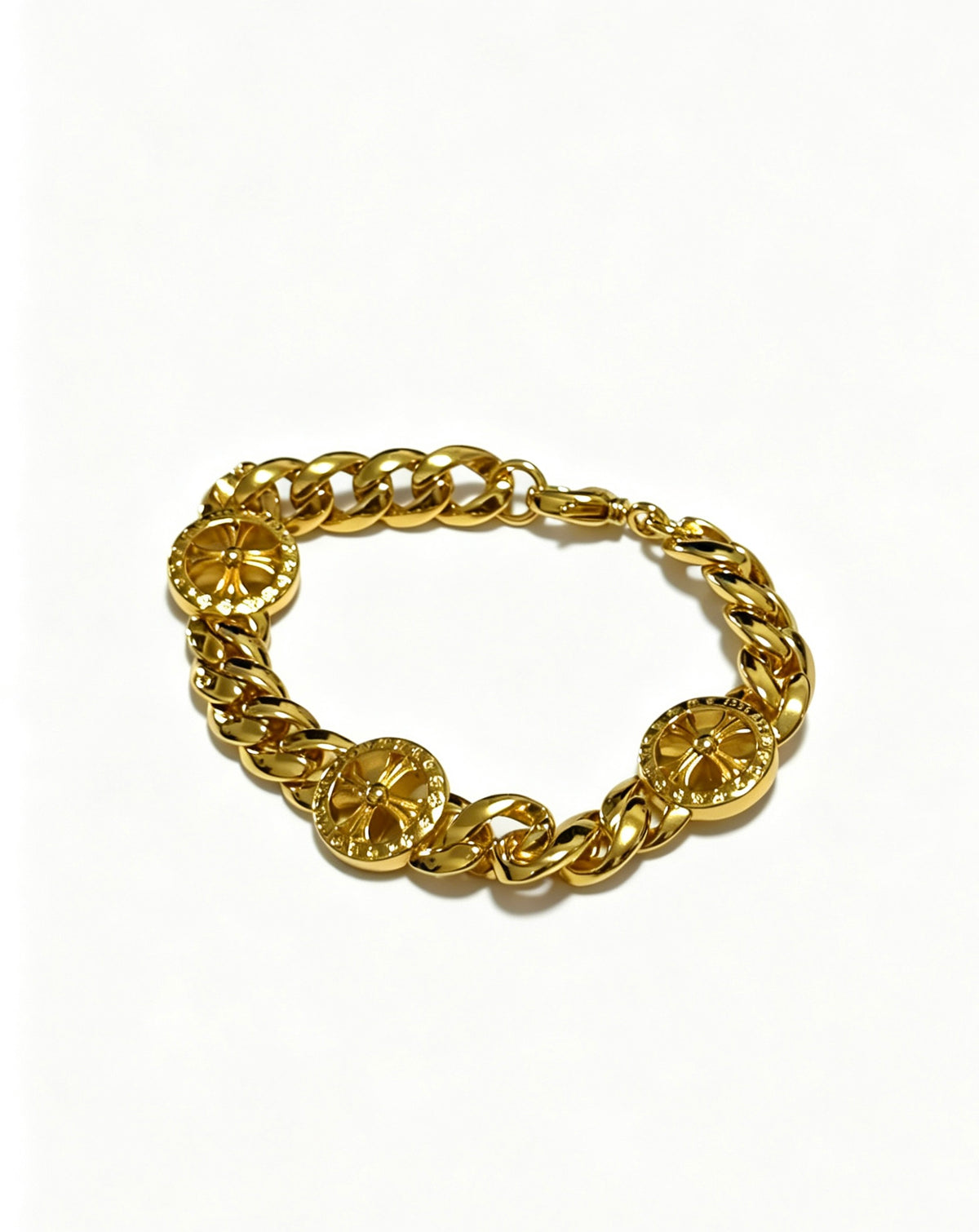 Chrome Hearts Gold-Tone Double Medallion Bracelet - album image 4