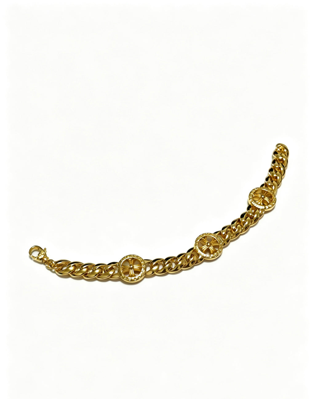 Chrome Hearts Gold-Tone Double Medallion Bracelet - album image 3
