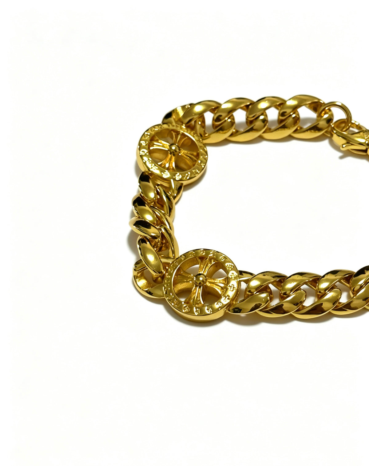Chrome Hearts Gold-Tone Double Medallion Bracelet - album image 5