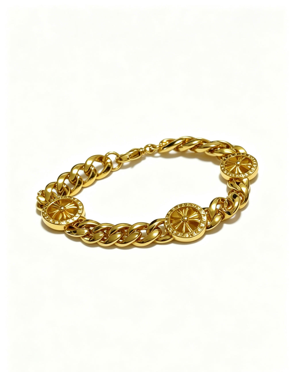 Chrome Hearts Gold-Tone Double Medallion Bracelet - album image 7