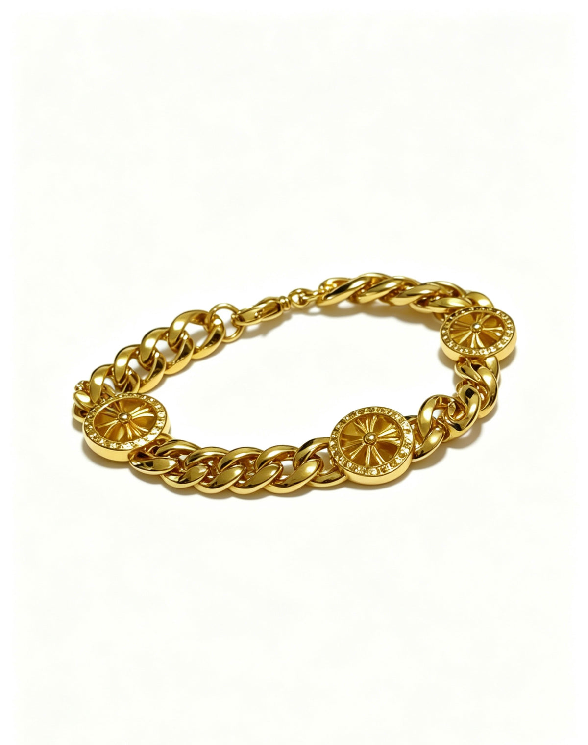 Chrome Hearts Gold-Tone Double Medallion Bracelet - album image 7