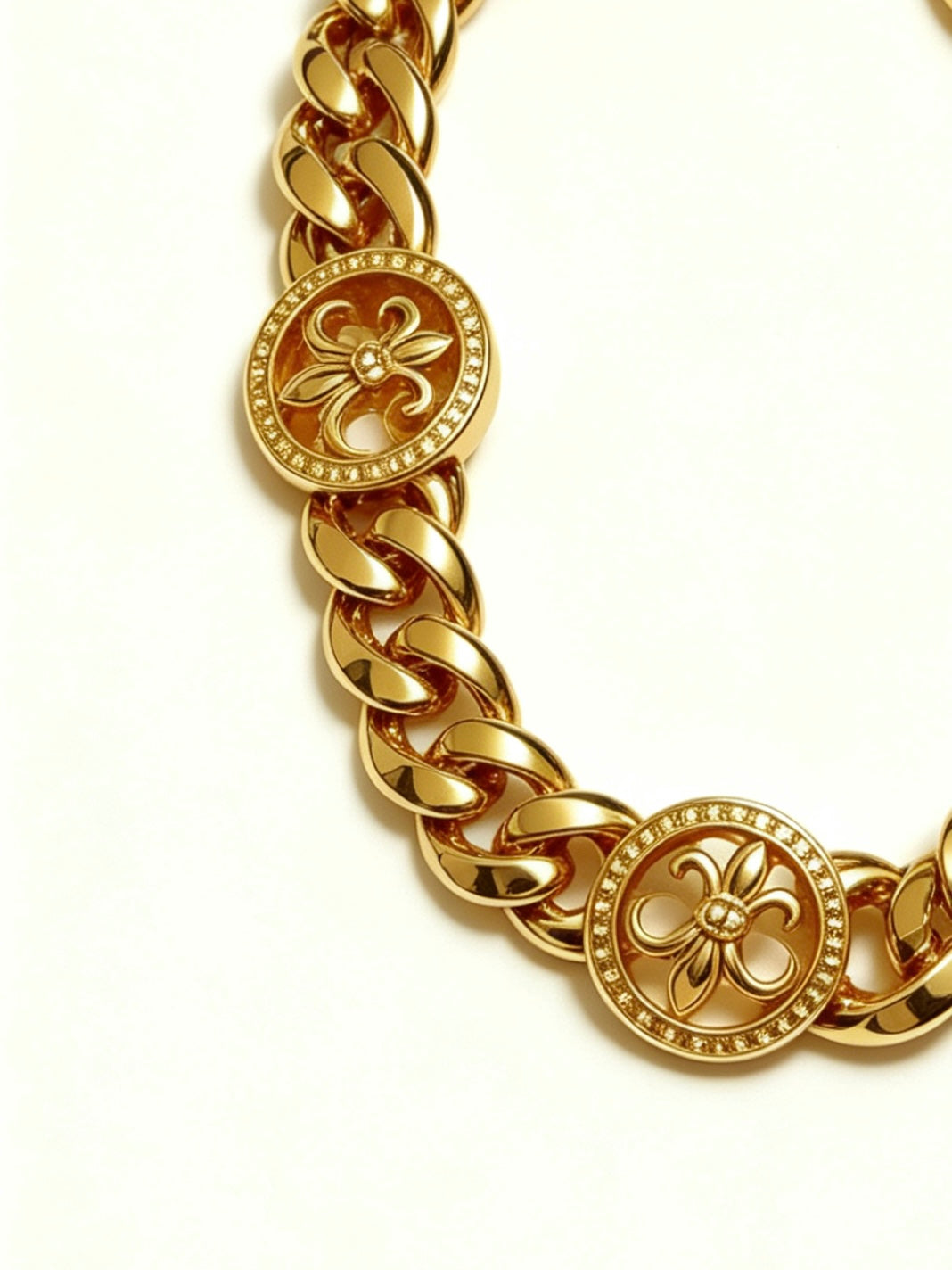 Chrome Hearts Gold-Tone Round Emblem Bracelet - album image 3
